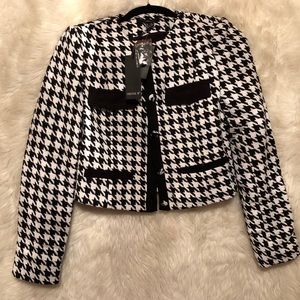 Houndstooth Printed Jacket